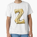 Gold Foil Mylar Balloon Letter Z T-Shirt - Fun Novelty Design Unisex - T-Shirt, Sweatshirt, Hoodie