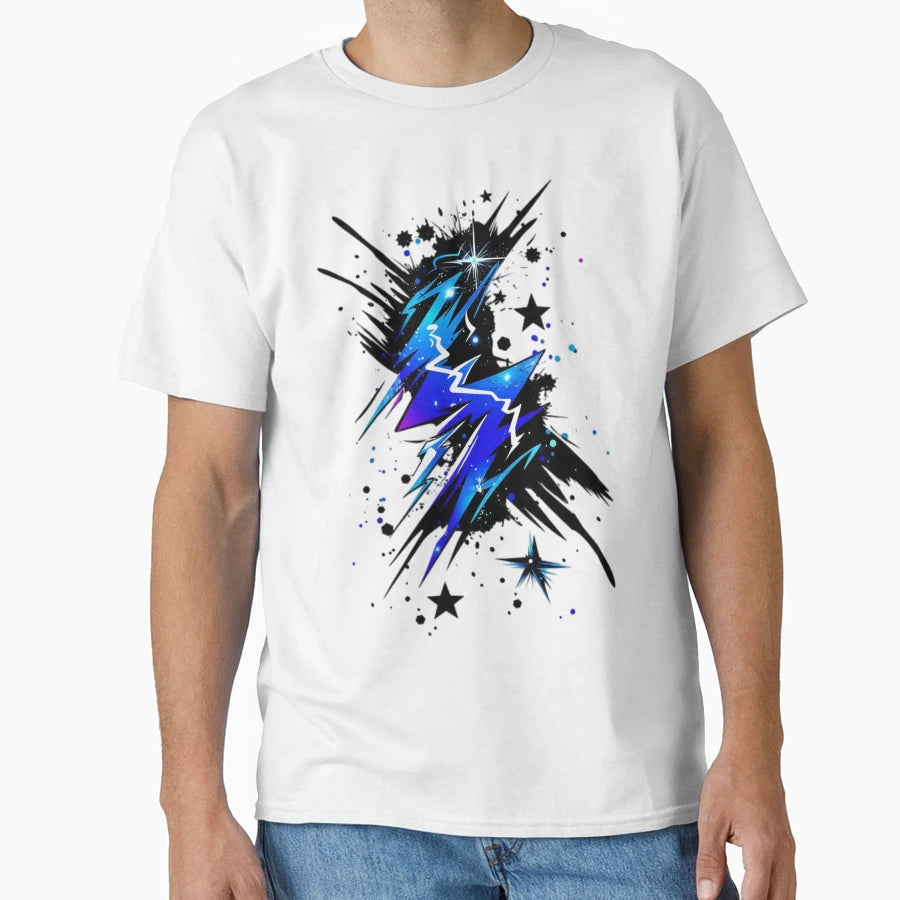 Electric Cosmic Lightning Burst T-Shirt - Minimalist Print Men Women - T-Shirt, Sweatshirt, Hoodie
