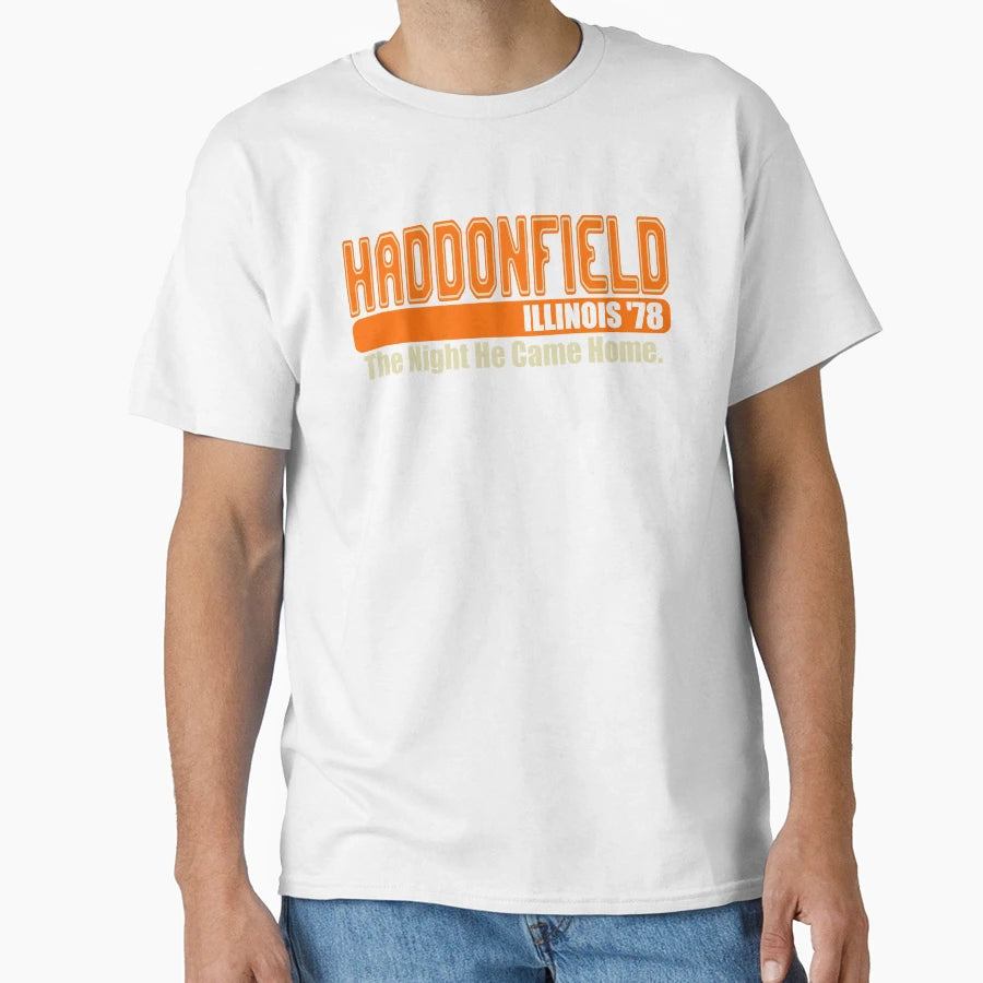 Haddonfield Night He Came Home T-Shirt - Unique Graphic for Adults - T-Shirt, Sweatshirt, Hoodie