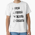 Eat Sleep B Ball Repeat White T-Shirt - Custom Art Print Unisex - T-Shirt, Sweatshirt, Hoodie