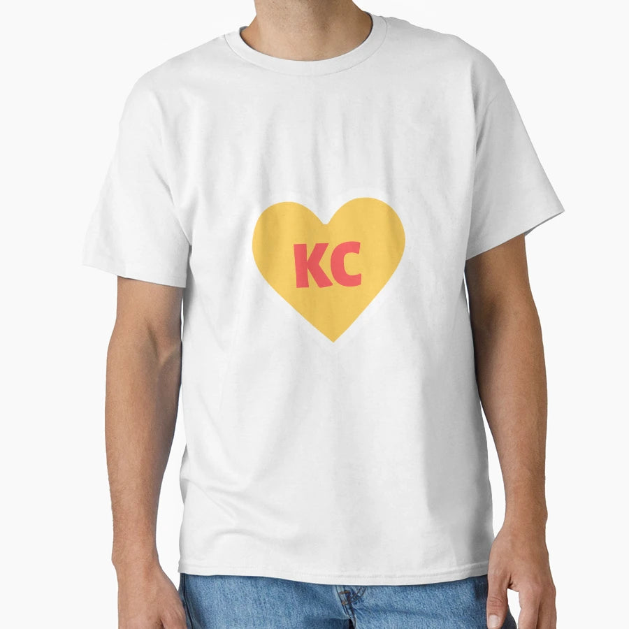 I Love Kansas City Heart Kc Football T-Shirt - Trendy Graphic for Adults - T-Shirt, Sweatshirt, Hoodie