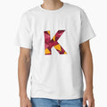 K Letter Monogram T-Shirt - Aesthetic Graphic Men Women - T-Shirt, Sweatshirt, Hoodie