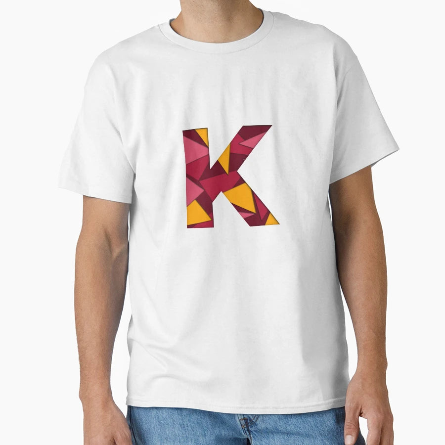 K Letter Monogram T-Shirt - Aesthetic Graphic Men Women - T-Shirt, Sweatshirt, Hoodie