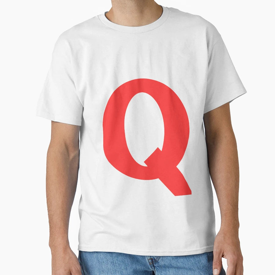Big Red Alphabet Letter Q T-Shirt - Novelty Apparel Men Women - T-Shirt, Sweatshirt, Hoodie