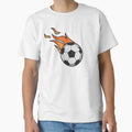 Flaming Football Soccer T-Shirt - Unique Graphic for Adults - T-Shirt, Sweatshirt, Hoodie