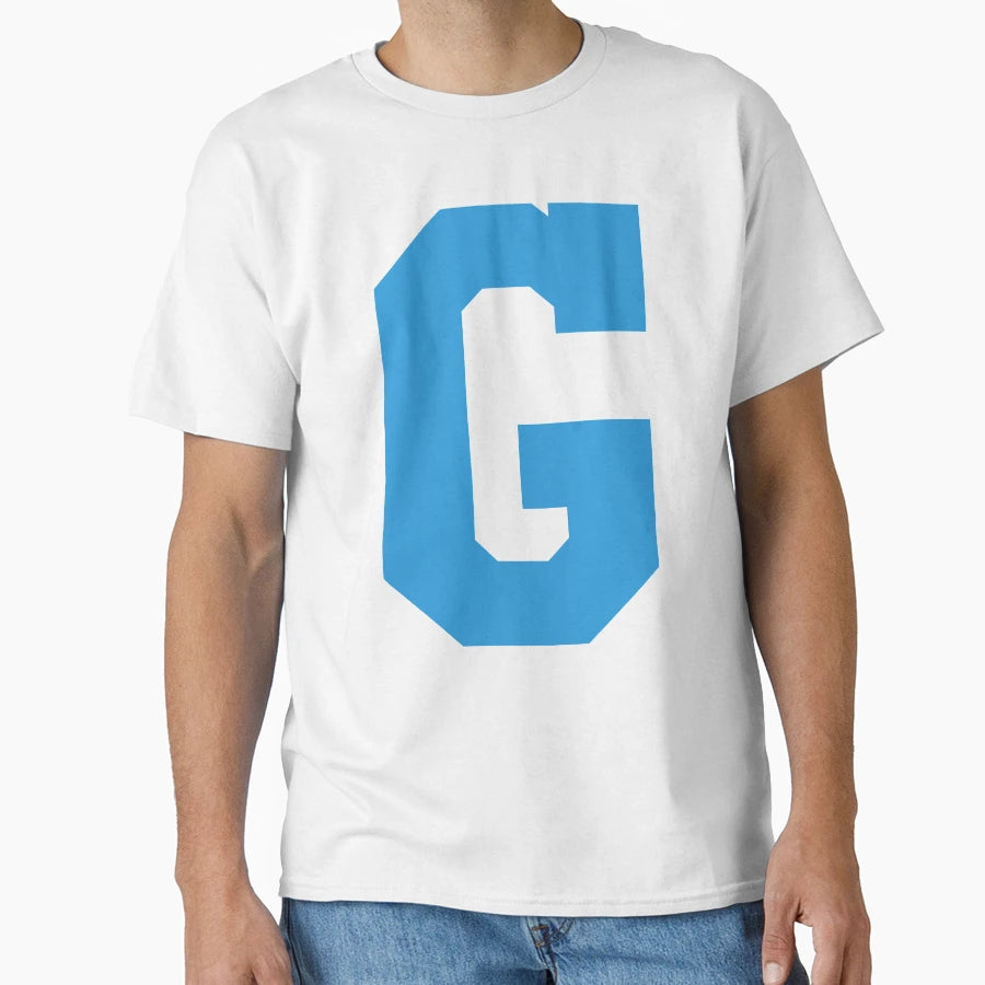 Alphabet Blue G Sports Letter G T-Shirt - Unique Graphic for Adults - T-Shirt, Sweatshirt, Hoodie