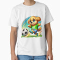 Little Doggo Playing Soccer T-Shirt - Graphic Print Men Women - T-Shirt, Sweatshirt, Hoodie