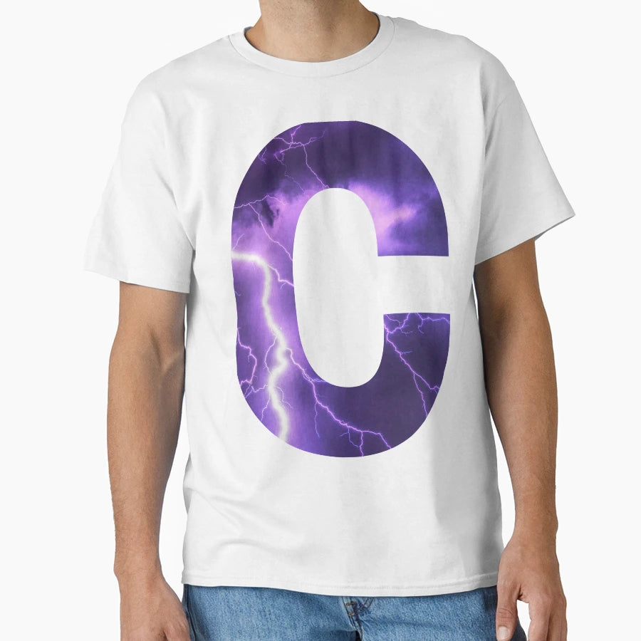 Letter C Lightning T-Shirt - Unique Graphic for Adults - T-Shirt, Sweatshirt, Hoodie