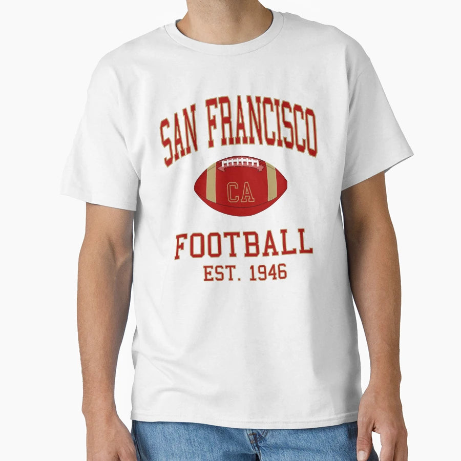 San Francisco Football T-Shirt - Novelty Apparel for Adults - T-Shirt, Sweatshirt, Hoodie