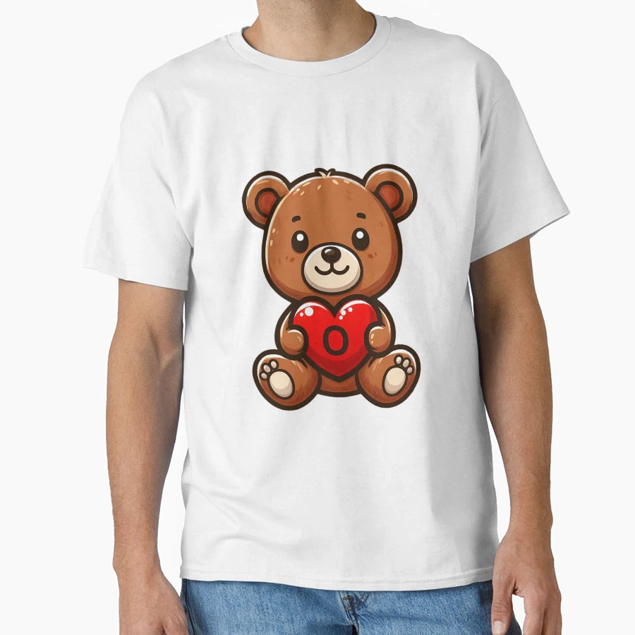 Teddy Bear Letter O Love Gift T-Shirt - Fun Novelty Design Men Women - T-Shirt, Sweatshirt, Hoodie