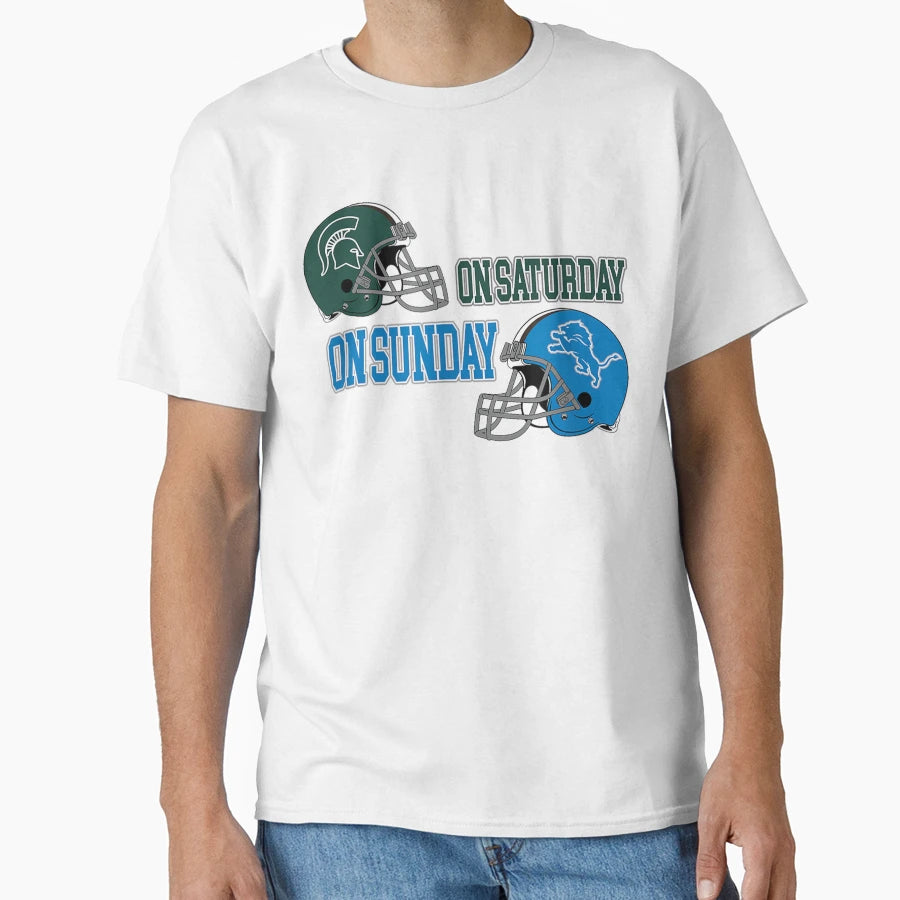 Spartan Saturday Lion Sunday Funny T-Shirt - Casual Everyday Wear Unisex - T-Shirt, Sweatshirt, Hoodie