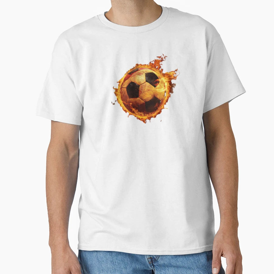 Burning Soccer Ball Ii T-Shirt - Unique Graphic for Adults - T-Shirt, Sweatshirt, Hoodie