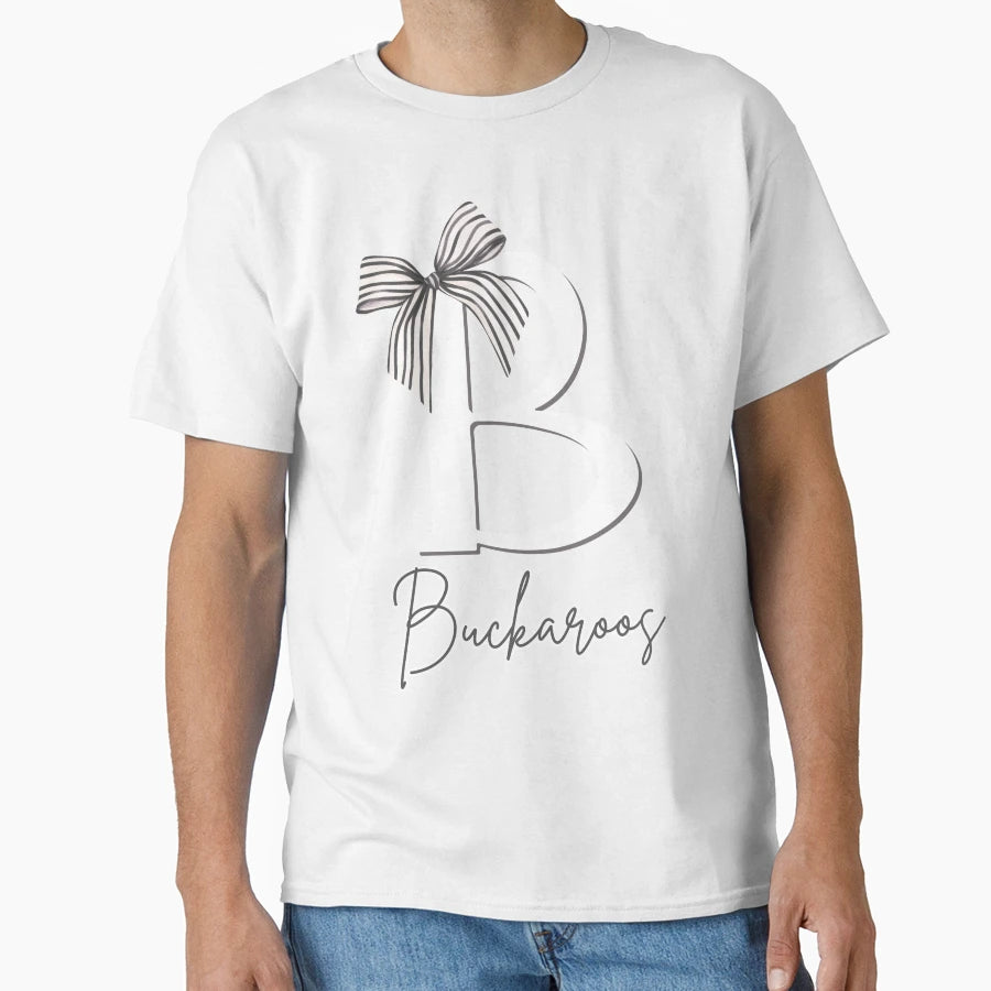 Buckaroo Logo Striped Bow Dark Background T-Shirt - Unique Graphic Unisex - T-Shirt, Sweatshirt, Hoodie