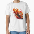 Rugby Ball Flames T-Shirt - Novelty Apparel Unisex - T-Shirt, Sweatshirt, Hoodie
