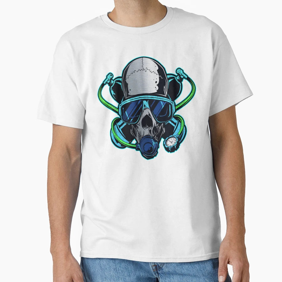 Scuba Skull T-Shirt - Casual Everyday Wear Unisex - T-Shirt, Sweatshirt, Hoodie