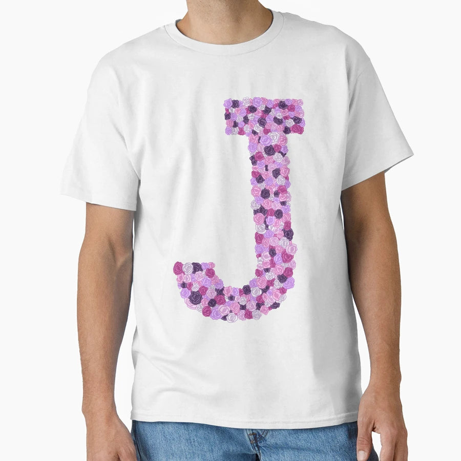 Flower J T-Shirt - Minimalist Print for Adults - T-Shirt, Sweatshirt, Hoodie