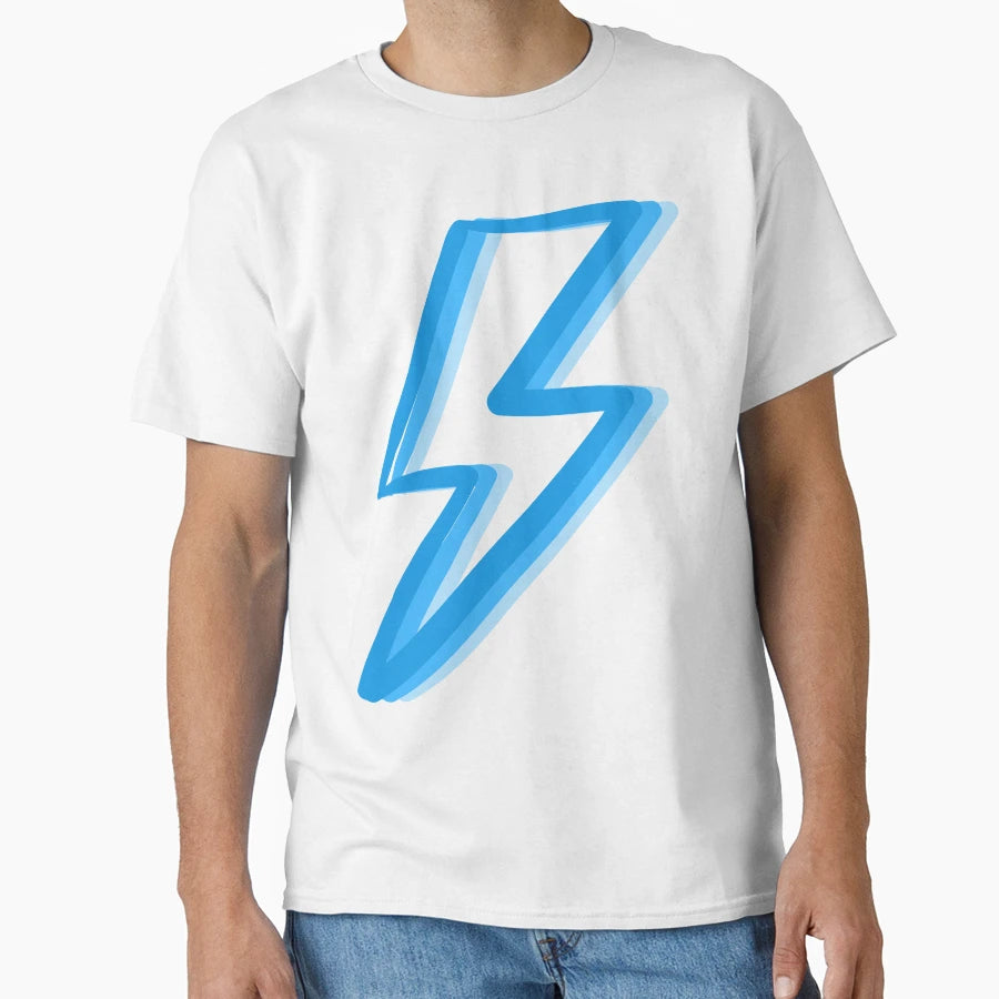 Blue Preppy Open Lightning T-Shirt - Custom Art Print Men Women - T-Shirt, Sweatshirt, Hoodie
