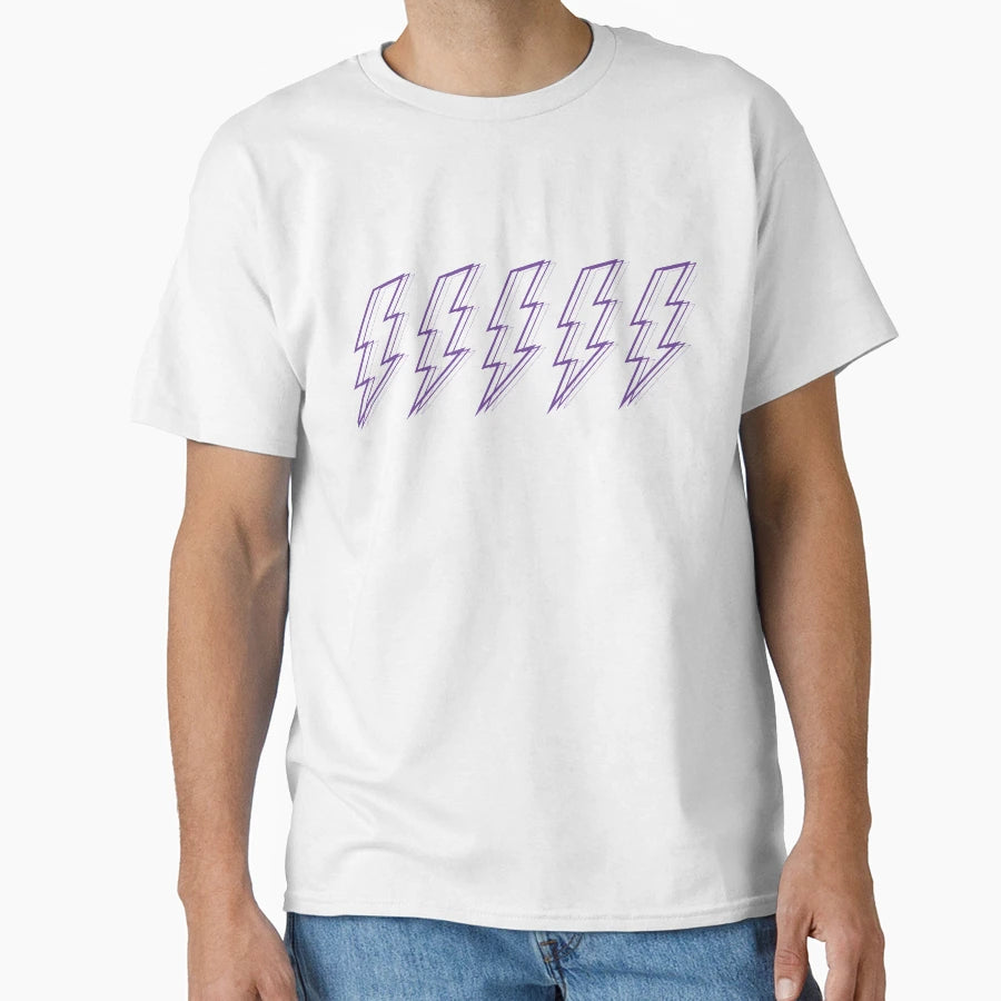 Purple Lightning Bolts T-Shirt - Casual Everyday Wear for Adults - T-Shirt, Sweatshirt, Hoodie