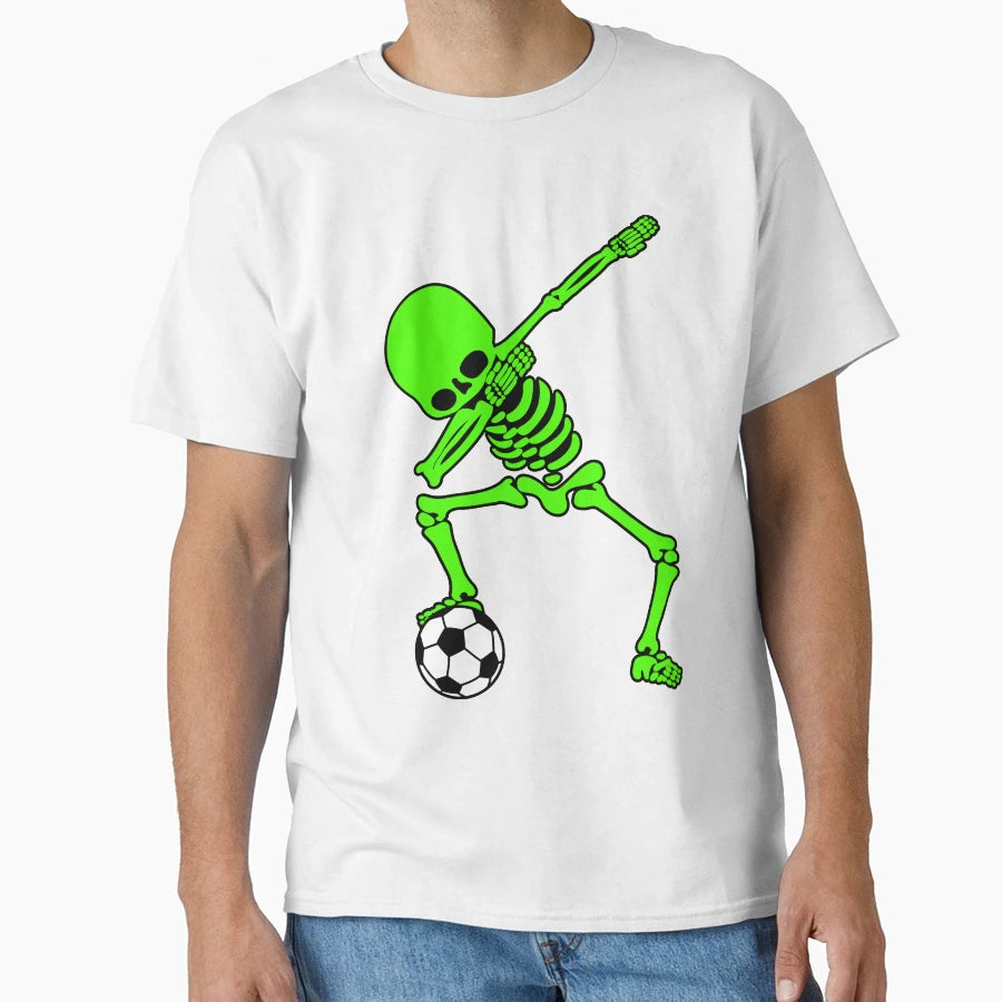 Dabbing Skeleton Soccer Lovers T-Shirt - Unique Graphic Men Women - T-Shirt, Sweatshirt, Hoodie