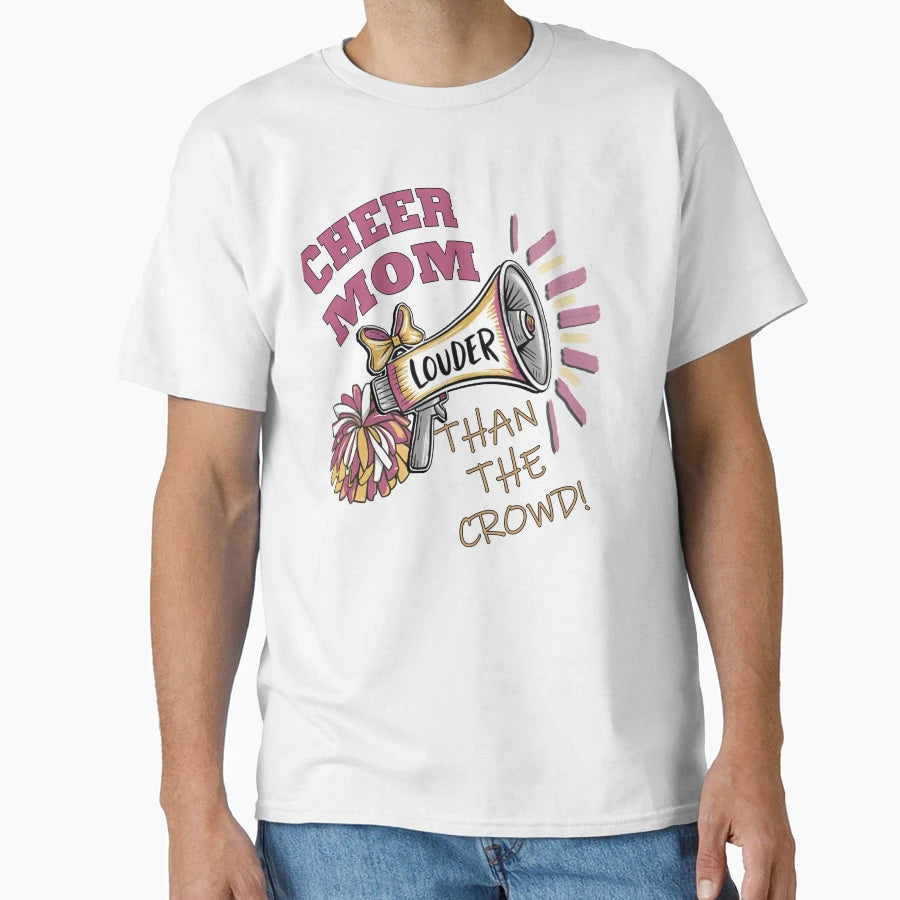 Cheer Mom Proud Cheerleading T-Shirt - Casual Everyday Wear for Adults - T-Shirt, Sweatshirt, Hoodie