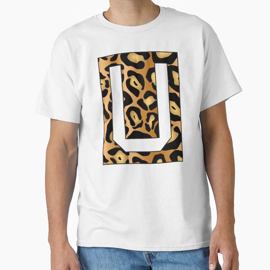 Letter U Jaguar Stencil Font T-Shirt - Minimalist Print Unisex - T-Shirt, Sweatshirt, Hoodie