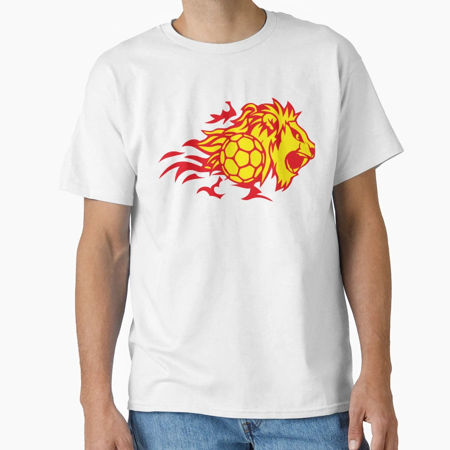 Handball Lion Flame Logo Fire T-Shirt - Fun Novelty Design for Adults - T-Shirt, Sweatshirt, Hoodie