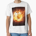 Football Soccer Ball Fire T-Shirt - Fun Novelty Design Unisex - T-Shirt, Sweatshirt, Hoodie
