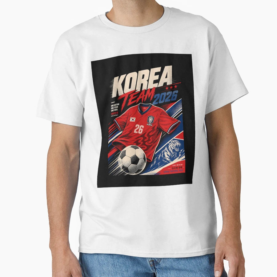 Korea Football 2026 T-Shirt - Graphic Print Unisex - T-Shirt, Sweatshirt, Hoodie