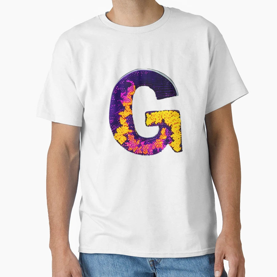 Letter G Monogram Typography T-Shirt - Aesthetic Graphic for Adults - T-Shirt, Sweatshirt, Hoodie