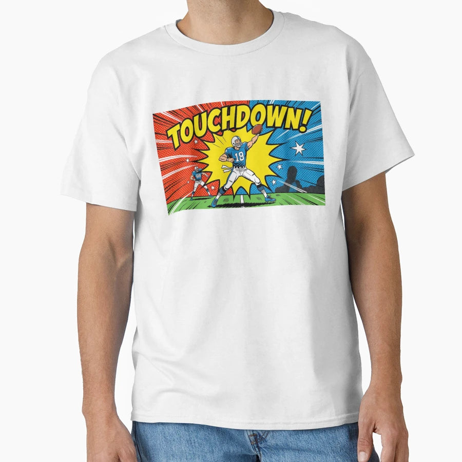Comic Book Football T-Shirt - Fun Novelty Design Unisex - T-Shirt, Sweatshirt, Hoodie