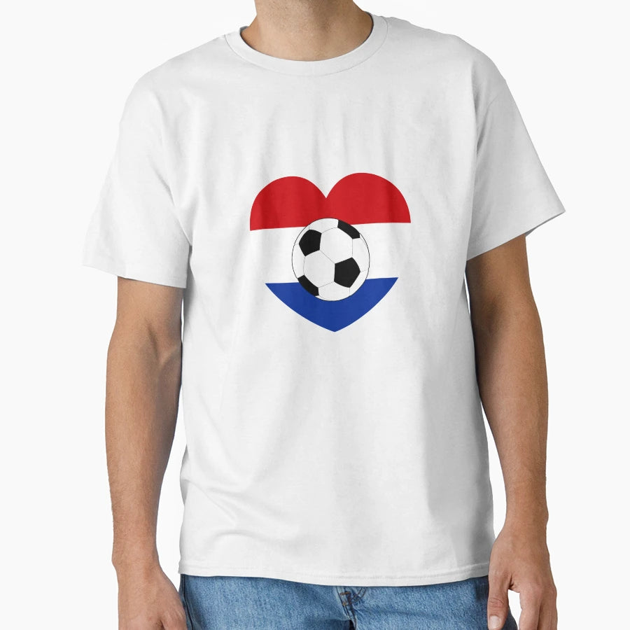 Netherlands Dutch Flag Heart T-Shirt - Minimalist Print Men Women - T-Shirt, Sweatshirt, Hoodie