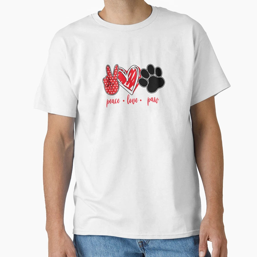 Peace Love Paw T-Shirt - Unique Graphic Unisex - T-Shirt, Sweatshirt, Hoodie