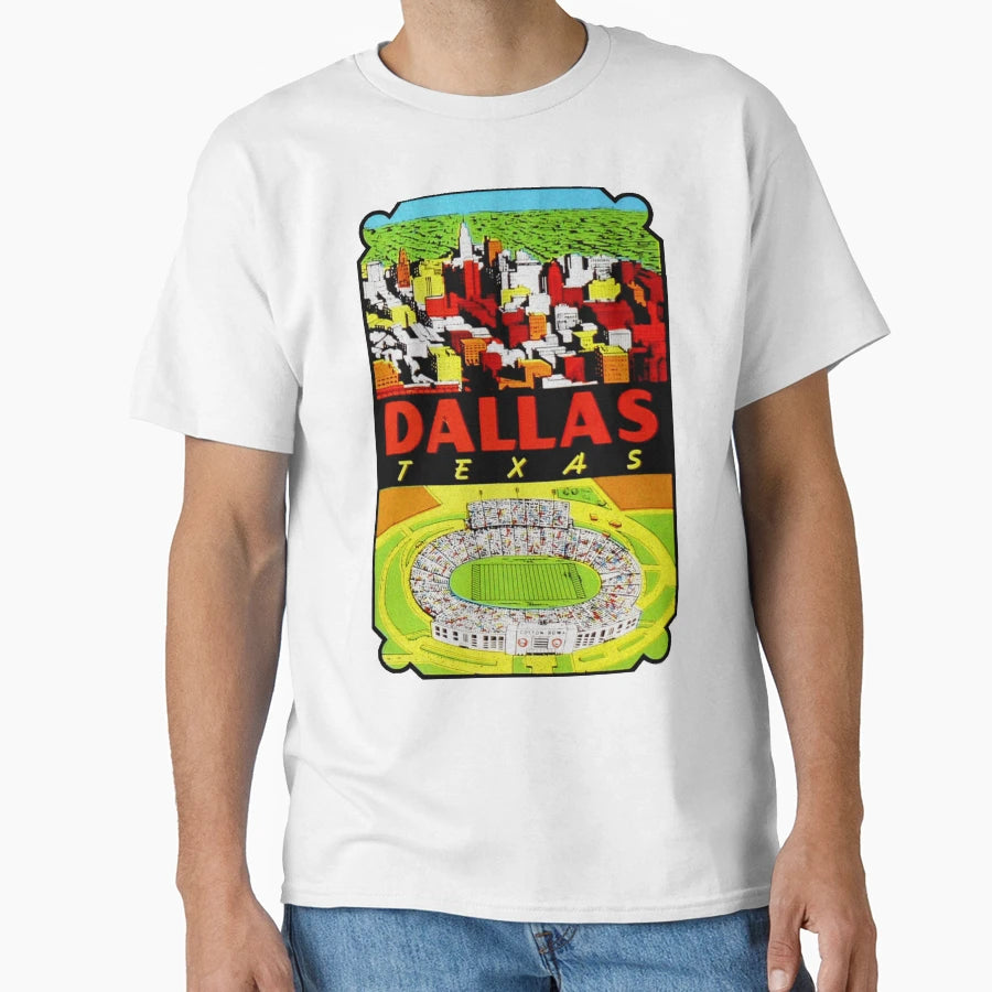 Dallas Texas Travel Decal T-Shirt - Streetwear Style for Adults - T-Shirt, Sweatshirt, Hoodie