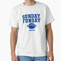 Sunday Funday Football Dallas T-Shirt - Unique Graphic for Adults - T-Shirt, Sweatshirt, Hoodie