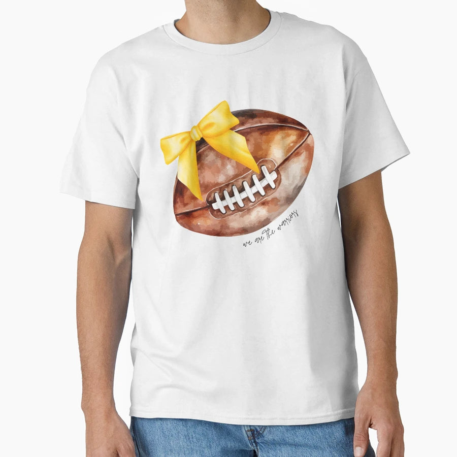 Football Mom Yellow Coquette Bows T-Shirt - Streetwear Style Men Women - T-Shirt, Sweatshirt, Hoodie