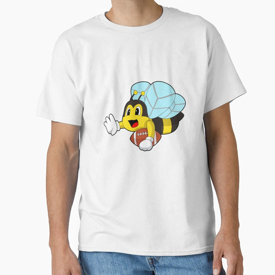 Bee American Football T-Shirt - Casual Everyday Wear Men Women - T-Shirt, Sweatshirt, Hoodie