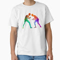 Wrestlers Wrestling 01 Watercolor T-Shirt - Casual Everyday Wear Unisex - T-Shirt, Sweatshirt, Hoodie