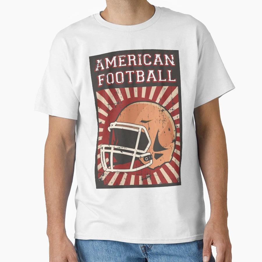 American Football Helmet T-Shirt - Graphic Print Men Women - T-Shirt, Sweatshirt, Hoodie