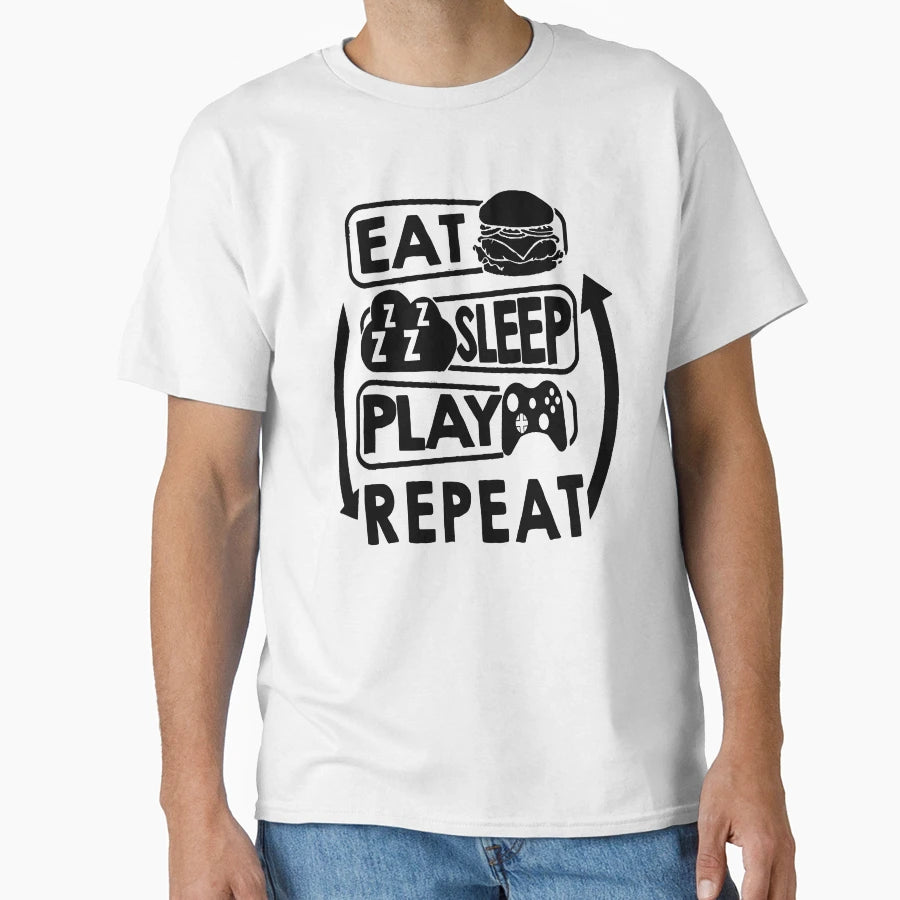 Sleep Play Repeat T-Shirt - Streetwear Style for Adults - T-Shirt, Sweatshirt, Hoodie