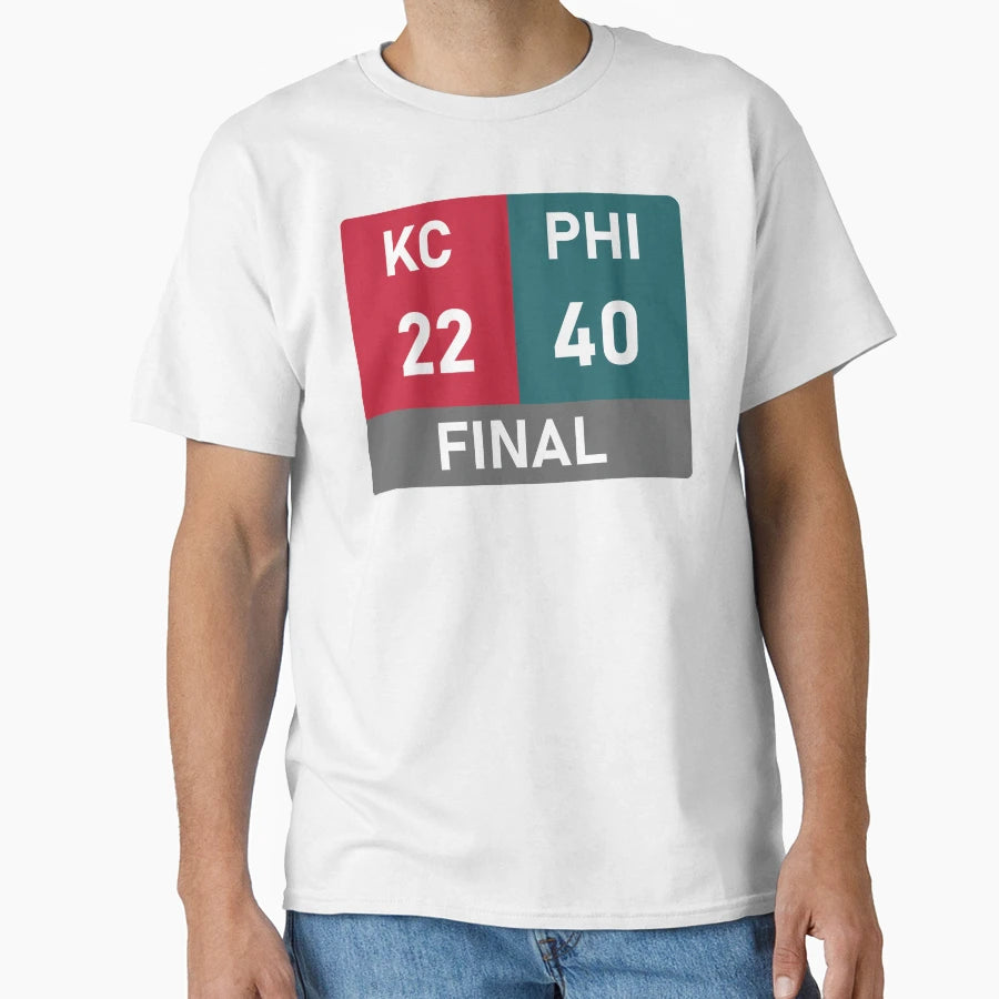 Super Bowl Final Score T-Shirt - Streetwear Style for Adults - T-Shirt, Sweatshirt, Hoodie