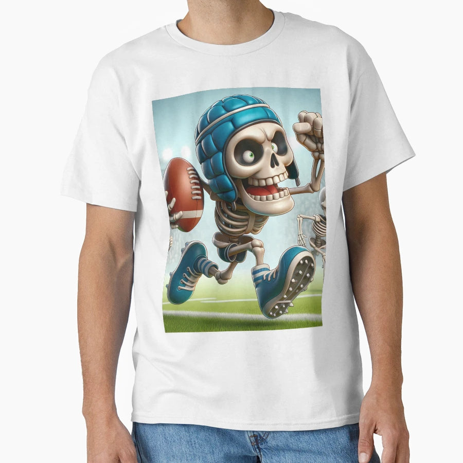 Bone Crushing Touchdown Skeleton T-Shirt - Trendy Graphic for Adults - T-Shirt, Sweatshirt, Hoodie