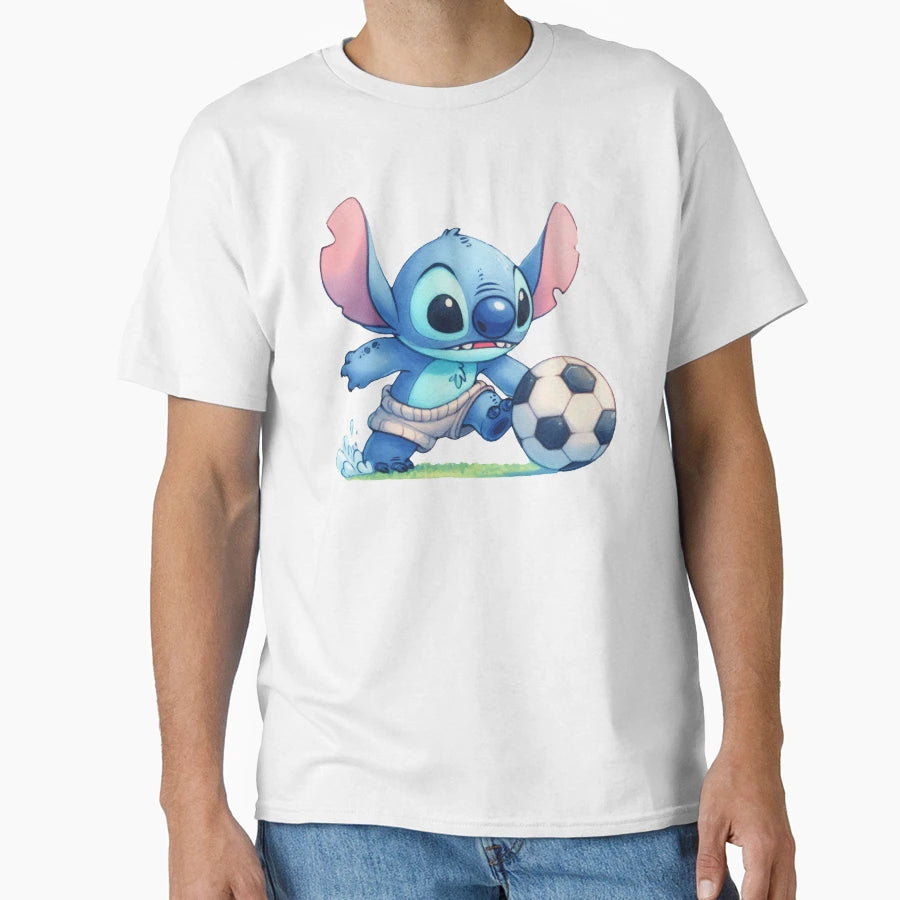 Stitch Soccer T-Shirt - Aesthetic Graphic for Adults - T-Shirt, Sweatshirt, Hoodie