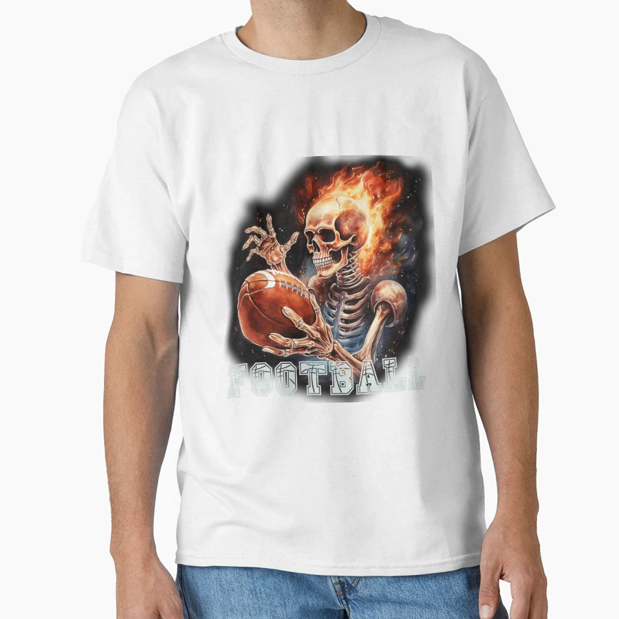 Skeleton Playing American T-Shirt - Casual Everyday Wear for Adults - T-Shirt, Sweatshirt, Hoodie