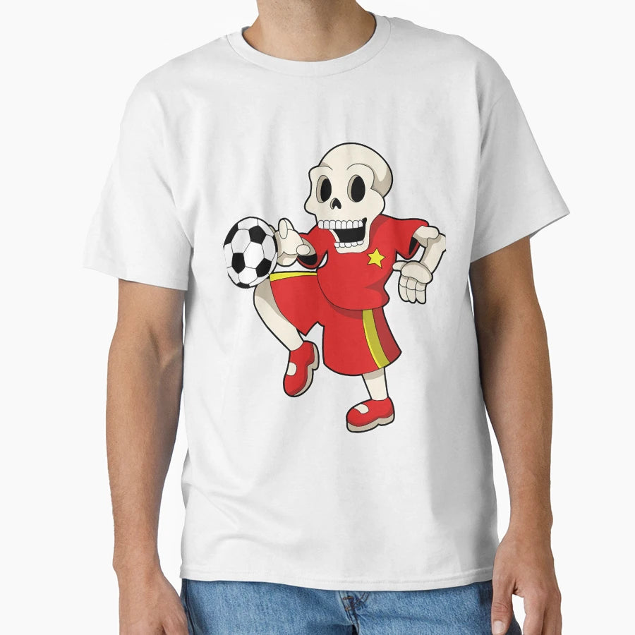 Skeleton Soccer Sports T-Shirt - Fun Novelty Design for Adults - T-Shirt, Sweatshirt, Hoodie