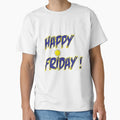 Happy Friday Collection Blue T-Shirt - Unique Graphic for Adults - T-Shirt, Sweatshirt, Hoodie