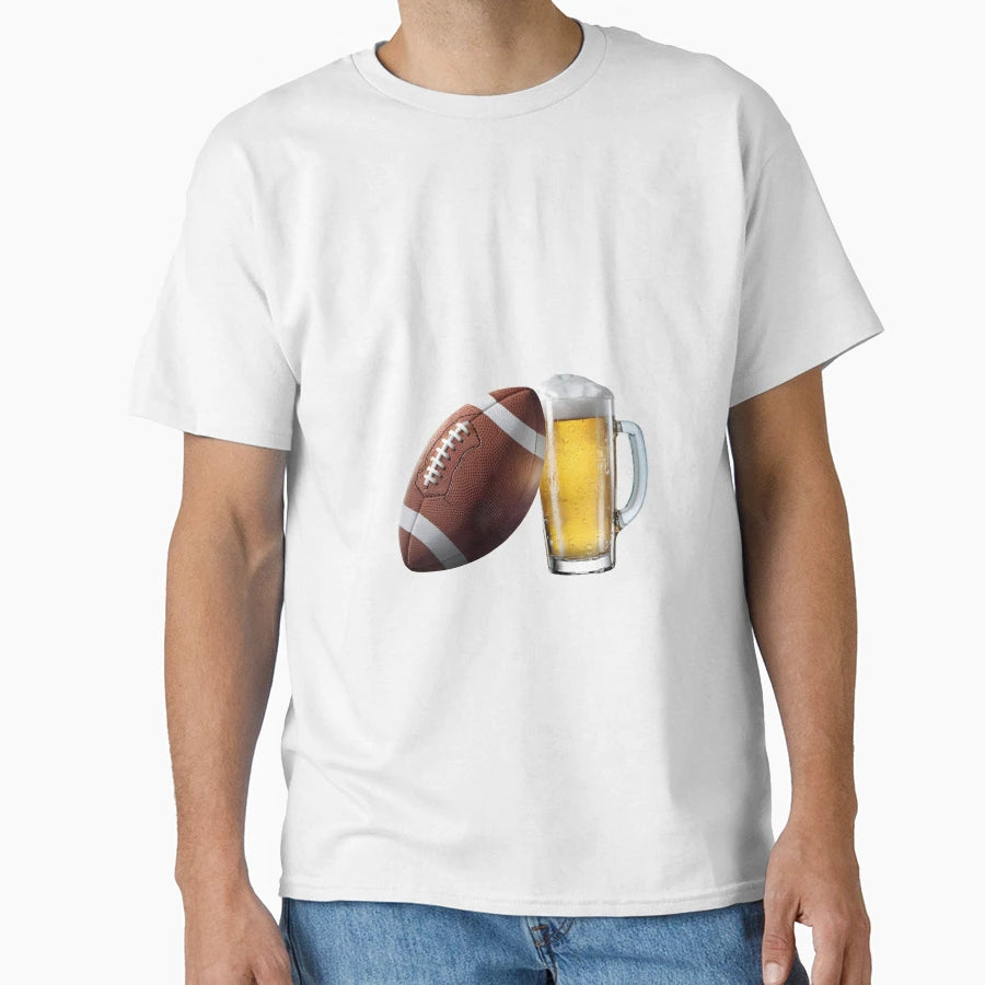 Beer And Football T-Shirt - Streetwear Style for Adults - T-Shirt, Sweatshirt, Hoodie