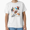 Football Game Day Collage T-Shirt - Minimalist Print Men Women - T-Shirt, Sweatshirt, Hoodie