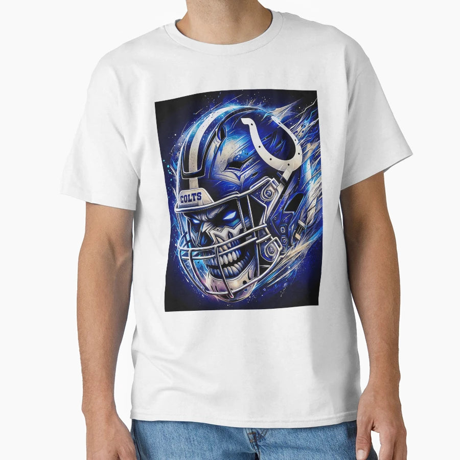 Colts Mural Type Art T-Shirt - Casual Everyday Wear Men Women - T-Shirt, Sweatshirt, Hoodie
