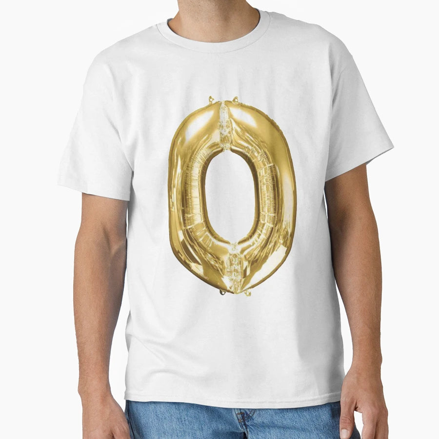 Gold Foil Mylar Balloon Letter O T-Shirt - Fun Novelty Design Unisex - T-Shirt, Sweatshirt, Hoodie