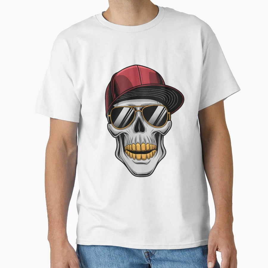 Street Hip Hop Rapper Skull T-Shirt - Streetwear Style Unisex - T-Shirt, Sweatshirt, Hoodie